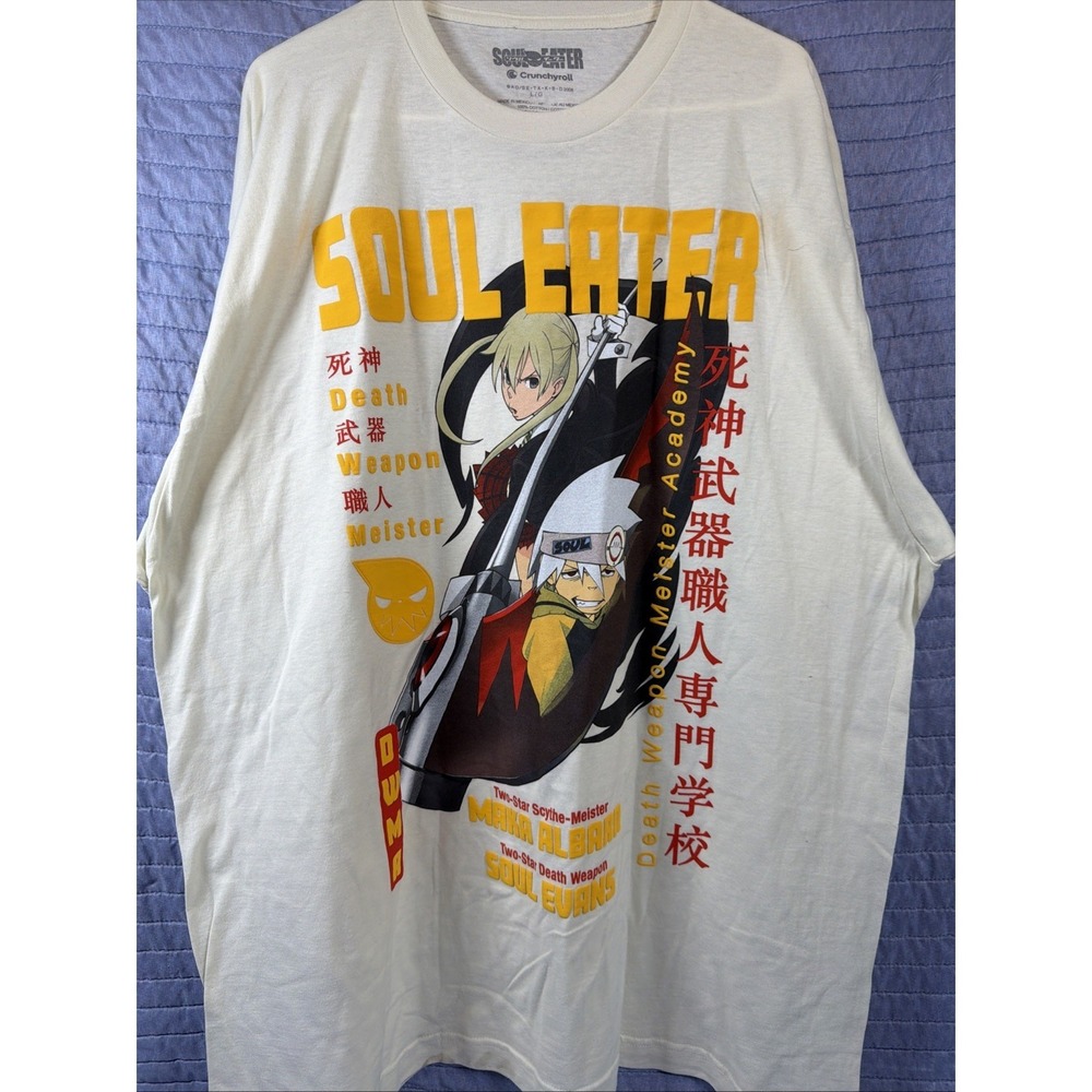 Soul Eater Anime T-Shirt Mens Large Crunchyroll Graphic Tee Manga